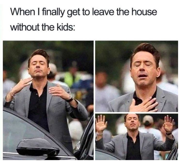 Leaving the kids at home can be quite a relief